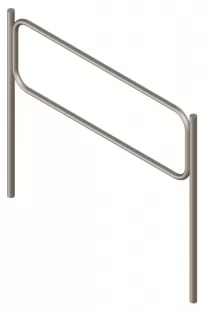 Bariera chodnikowa U-12a olsztyńska | do wkopania, wbetonowania, biało-czerwona